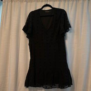Roy lamp black dress with dots, size M